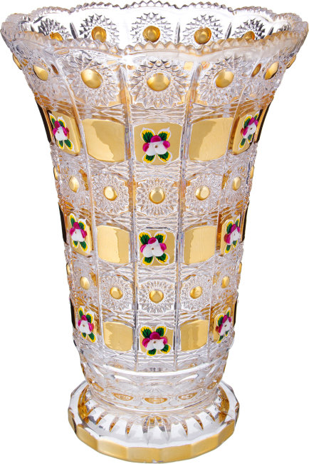 ВАЗА LEFARD GOLD GLASS ДИАМЕТР=17 СМ. ВЫСОТА=25 СМ. (КОР=6ШТ.)