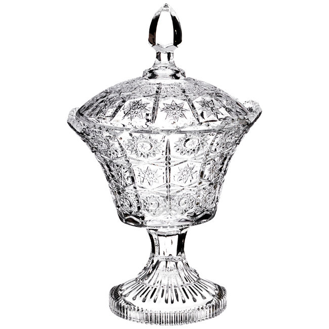 КОНФЕТНИЦА НА НОЖКЕ MUZA CRYSTAL 17*17*29 СМ. (КОР=8ШТ.) КОНФЕТНИЦА НА НОЖКЕ MUZA CRYSTAL 17*17*29 СМ. (КОР=8ШТ.)