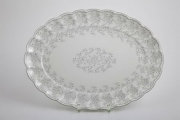 Блюдо овальное Джулия ГРЭЙ (платиновая лента) 37 см