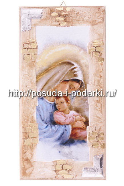 Панно Дева Мария с младенцем 21*42 см Панно Дева Мария с младенцем 21*42 см
