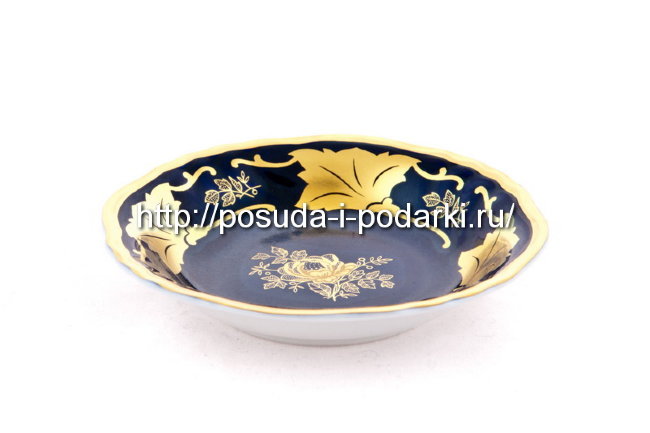 Салатник 13 см Шато Синий кленовый лист