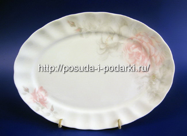 Блюдо овальное 24 см Шиповник