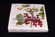 Салфетки бумажные 33*33 Фрукты 3-х слойные, 20 шт