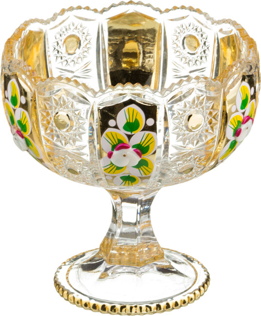 КОНФЕТНИЦА НА НОЖКЕ LEFARD GOLD GLASS ДИАМЕТР=12,5 СМ ВЫСОТА=13 СМ (КОР=24ШТ.) КОНФЕТНИЦА НА НОЖКЕ LEFARD GOLD GLASS ДИАМЕТР=12,5 СМ ВЫСОТА=13 СМ (КОР=24ШТ.)