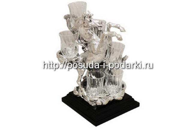 Набор для водки 6 пр. Лошадь