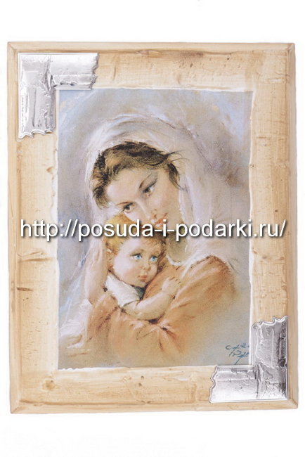 Панно Дева Мария с младенцем 19*24,5 см Панно Дева Мария с младенцем 19*24,5 см