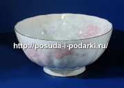 Салатник высокий Шиповник (золотая лента) 23 см