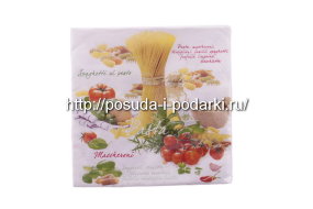 Салфетки бумажные 33*33 Спагетти, 3-х слойные, 20 шт