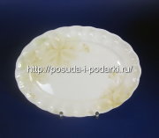 Блюдо овальное Магнолия Крем 24 см  