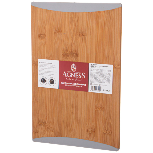 ДОСКА РАЗДЕЛОЧНАЯ AGNESS 35*23*1 СМ (КОР=12ШТ.)