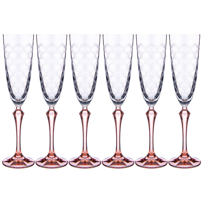 НАБОР БОКАЛОВ ДЛЯ ШАМПАНСКОГО ELISABETH BROWN SMOKE ИЗ 6 ШТ. 200 МЛ. ВЫСОТА=25,5 СМ. (КОР=8НАБОР.)