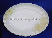 Блюдо овальное Магнолия Крем 37 см 