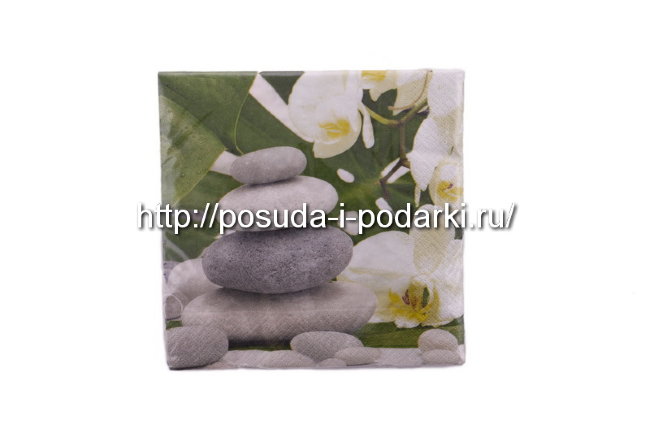 Салфетки бумажные 33*33 Медитация, 3-х слойные, 20 шт
