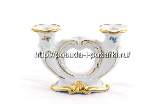 Подсвечник 14 см на 2 свечи Катарина Барокко