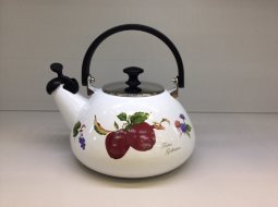 Чайник 3,0л со свистком Принт Фрукты (эмаль) Japonica