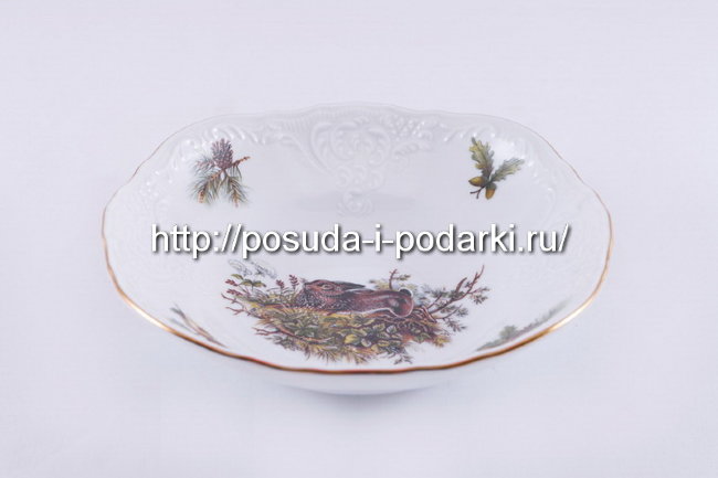 Салатник круглый 16 см Охотничьи сюжеты