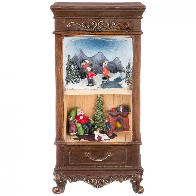 ФИГУРКА РОЖДЕСТВЕНСКИЙ БУФЕТ С МУЗЫКОЙ И ПОДСВЕТКОЙ 13,5*9*26,3 СМ (КОР=12 ШТ.)