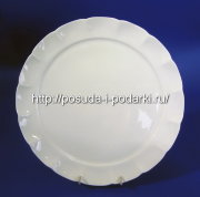 Блюдо круглое Магнолия белая 32см 