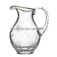 Кувшин 1,5л Романтик, прозрачный с золотом