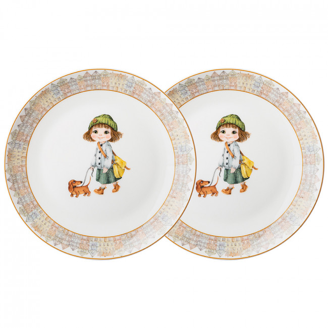 НАБОР ТАРЕЛОК ЗАКУСОЧНЫХ LEFARD FASHION PRINCESS 2 ШТ. 19 СМ (КОР=16НАБ.)