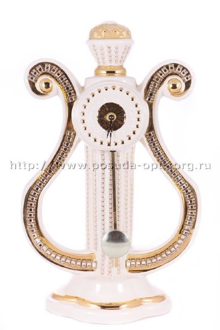 Настольные Часы Ригал беж с кристаллами Сваровски 30*50h см CERAMICHE STELLA