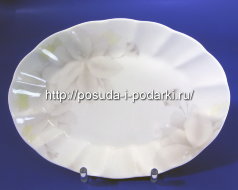 Блюдо овальное глубокое Магнолия Грэй 23 см