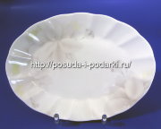 Блюдо овальное глубокое Магнолия Грэй 23 см