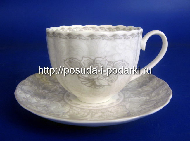 Кофейные чашки с блюдцами (кофейный набор) на 6 персон Версаль 150 мл