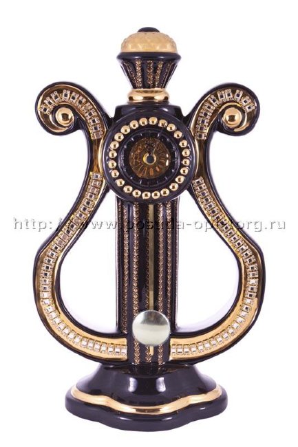 Настольные Часы Ригал черные с кристаллами Сваровски 30*50h см CERAMICHE STELLA