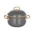 КАСТРЮЛЯ AGNESS ЭМАЛИРОВАННАЯ С КРЫШКОЙ, СЕРИЯ DELUXE, 16X11СМ,  2,0Л, ПОДХОДИТ ДЛЯ ИНДУКЦИИ