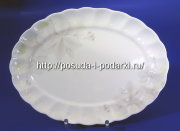 Блюдо овальное Магнолия Грэй 28 см